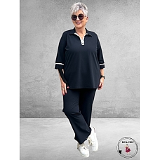 Only-M Poloshirt Sporty Travel Piquet